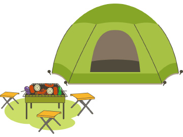 キャンプで使うテント